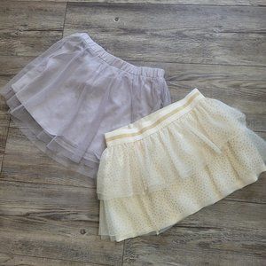 Pair of Gold and Silver Girl's Skirts